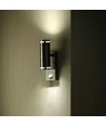 GU10 Vägglampa upp/ner m. sensor - IP44 utomhus, rostfri, utan ljuskälla