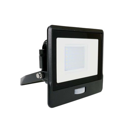 30W LED strålkastare med sensor - Samsung LED chip, IP65, svart, slim, utomhus