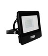 20W LED strålkastare med sensor - Samsung LED chip, IP65, svart, 1m kabel, kallvit