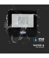 20W LED strålkastare med sensor - Samsung LED chip, IP65, svart, 1m kabel, kallvit