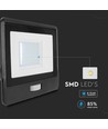 30W LED strålkastare med PIR sensor - Samsung LED chip, IP65, svart, 1m kabel, utomhus