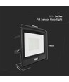 50W LED strålkastare med sensor - Samsung LED chip, IP65, svart, 6500K, 5 års garanti