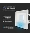 30W LED strålkastare med sensor - Samsung LED chip, IP65, 4000K, 1m kabel, utomhus