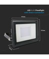30W LED strålkastare, Samsung LED chip - IP65, kallvit, svart, inbyggd kopplingsbox, utomhus