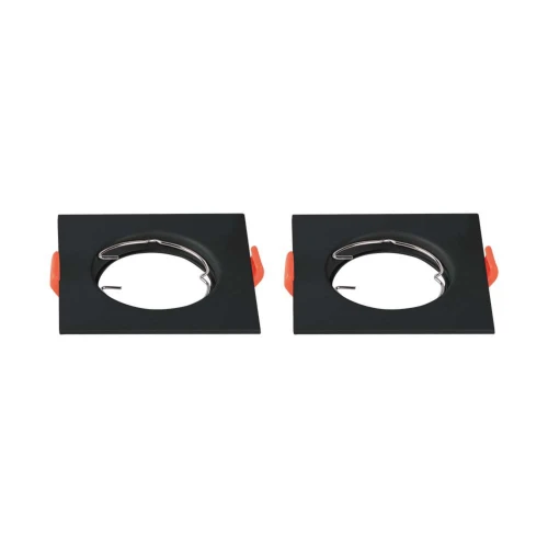 2-pack GU10/MR16 downlight - Utan ljuskälla, Svart, Hål: Ø6,1cm Mått: 8,1x8,1cm