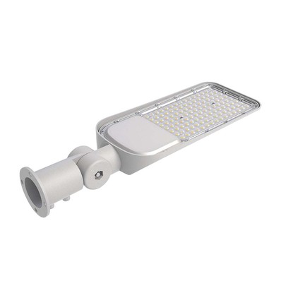 70W LED gatubelysning med Samsung chip - 110lm/W, 6500K, kallvit, grå aluminium, IP65