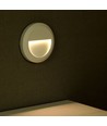 2W rund LED trappspot - Vit, 4000K, IP65, inomhus och utomhus