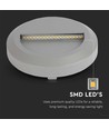 2W Ø15cm LED pollare / trappbelysning - Rund, grå, IP65, 3000K, inkl. ljuskälla