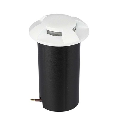 1W LED markspot / trappbelysning, 12V - IP67, 3000K, Ø60mm, svart, hål: Ø4,3cm