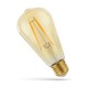 E27 5W LED-lampa - ST58, filament, bärnstensfärgat glas, extra varm