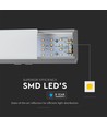 120cm 40W LED ljusskena, silver, Samsung - UGR19, 1-10V dimbar