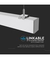 120cm 40W LED ljusskena, silver, Samsung - UGR19, 1-10V dimbar