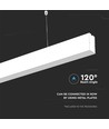 120cm 40W LED linjär armatur med Samsung chip - Vit, 120° spridning, inkl. 1,5m wireupphängning
