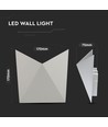 5W vägglampa, grå - IP65, 4000K, aluminium, 120° spridning, inkl. ljuskälla