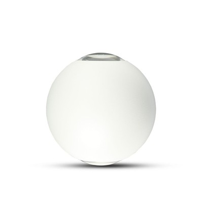 4W vit LED vägglampa - IP65, 4000K, rund, utomhus/inomhus, inkl. ljuskälla