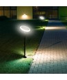 2 st. 3W LED solcell trädgårdslampa - IP65, 2-i-1 spett eller fot, höjdjusterbar 42-80cm, svart/vit, inkl. batteri
