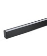 120cm 40W LED skena med Samsung chip - 3400lm, dimbar, silver/svart aluminium, 6400K
