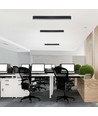 120cm 40W LED skena med Samsung chip - 3400lm, dimbar, silver/svart aluminium, 6400K