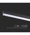 120cm 40W LED skena med Samsung chip - 3400lm, dimbar, silver/svart aluminium, 6400K