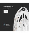 5m 11W/m röd LED-strip - 12V, IP20, 60 LED per meter, 5050 SMD