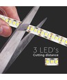 5m 17W/m LED-strip - 12V, IP20, 204 LED per meter, varmvit