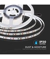 10m 8W/m LED strip, 6500K - 24V, IP20, 120 LED per meter, 750lm/m