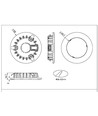 Ø6,8cm Unni68 möbelspot RA95 - 12V DC, Hål: Ø5,6 cm, Mått: Ø6,8 cm, Mattvit