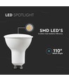 6 st. 4,5W LED lampor - GU10, 400lm, 110 grader, mjölkvitt glas