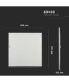 60x60 LED panel, 29W - 137lm/W, 6400K, vit ram, IP20 inomhus