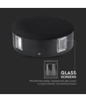 3W Ø15cm rund LED vägglampa - IP65, svart, 3000K, utomhus, inkl. ljuskälla
