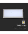 12W LED utomhus vägglampa - IP65, grå, 1250lm, 4200K, oblique design