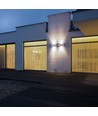 9W utomhus hus - LED, upp/ner, mjukt ljus, medium, 6400K, grå