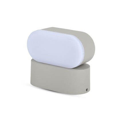 5W LED vägglampa - IP65, grå, 4000K, justerbar, 11 x 5,4 cm
