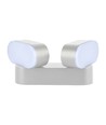2x5W LED Vägglampa - Justerbar riktning, Utomhus IP65, 3000K, Vit, Hus