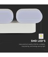 2x5W LED Vägglampa - Justerbar riktning, Utomhus IP65, 3000K, Vit, Hus