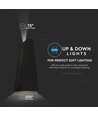 6W Svart vägglampa med upp/ned ljus - IP65, aluminium, 3000K, inkl. ljuskälla