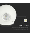 4W vit LED vägglampa - IP65, 4000K, rund, utomhus, inkl. ljuskälla