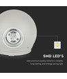 4W rund LED vägglampa - IP65, grå, 3000K, Ø11 cm, inkl. ljuskälla
