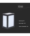 12W LED vägglampa - IP65, svart, 1350lm, utomhus