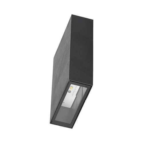 4W LED vägglampa, svart - 400lm, IP65, 360 grader, 6400K