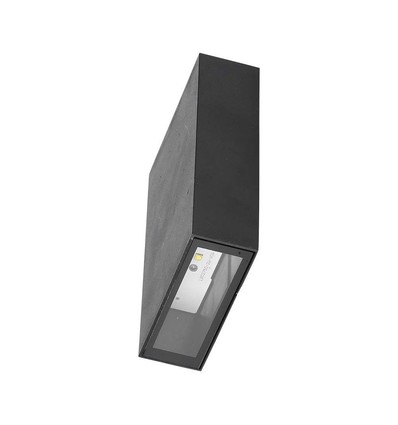 4W LED vägglampa, svart - 400lm, IP65, 360 grader, 6400K