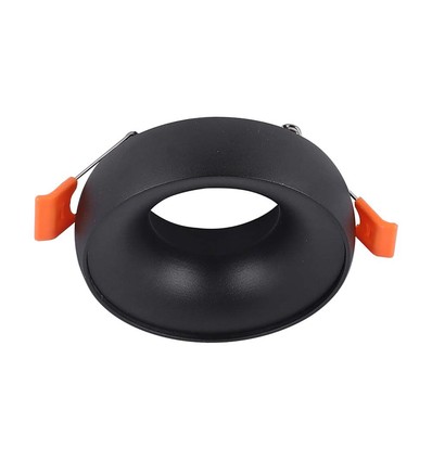 GU10 infälld spot - Rund, svart ram och svart reflektor, aluminium, hål: Ø60 mm, mått: Ø92 mm