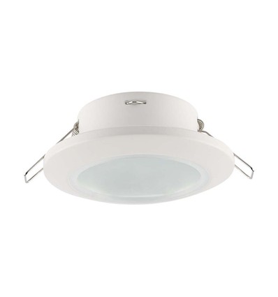 GU10 infälld spot - Rund, vit, IP44, PC plast, hål: Ø7 cm, mått: Ø9,2 cm