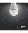 B22 15W LED lampa - A65, Samsung LED chip, ersätter 100W, 200 grader, vit plast
