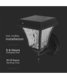 2W Solara LED vägglampa med solcell - IP65, 3000K+6000K, svart, inkl. batteri