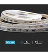 5m RGB+CCT 24W/m LED strip - RGB+2700-6500K, IP65, 24V