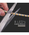 5m 9W/m LED-strip, 128 LED per meter - 24V, IP20, 3000K, 127lm/W