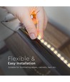 5m 9W/m LED-strip, 128 LED per meter - 24V, IP20, 3000K, 127lm/W