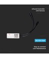 WiFi RGB+CCT LED controller - 12V/24V, 5 kanaler, inkl. fjärrkontroll, fungerar med Google Home