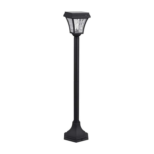 2W LED solcells-trädgårdslampa med spett - Svart, 3-i-1 CCT, rörelsesensor, IP65, höjd 93cm, aluminium